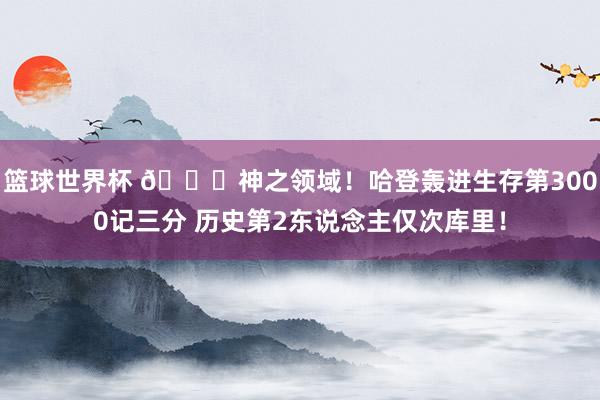 篮球世界杯 😀神之领域！哈登轰进生存第3000记三分 历史第2东说念主仅次库里！