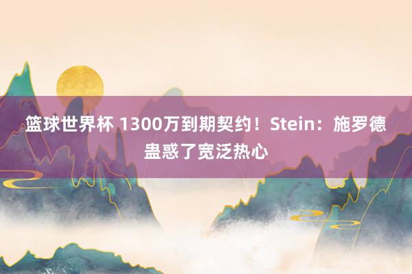 篮球世界杯 1300万到期契约！Stein：施罗德蛊惑了宽泛热心