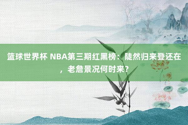 篮球世界杯 NBA第三期红黑榜：陡然归来登还在，老詹景况何时来？